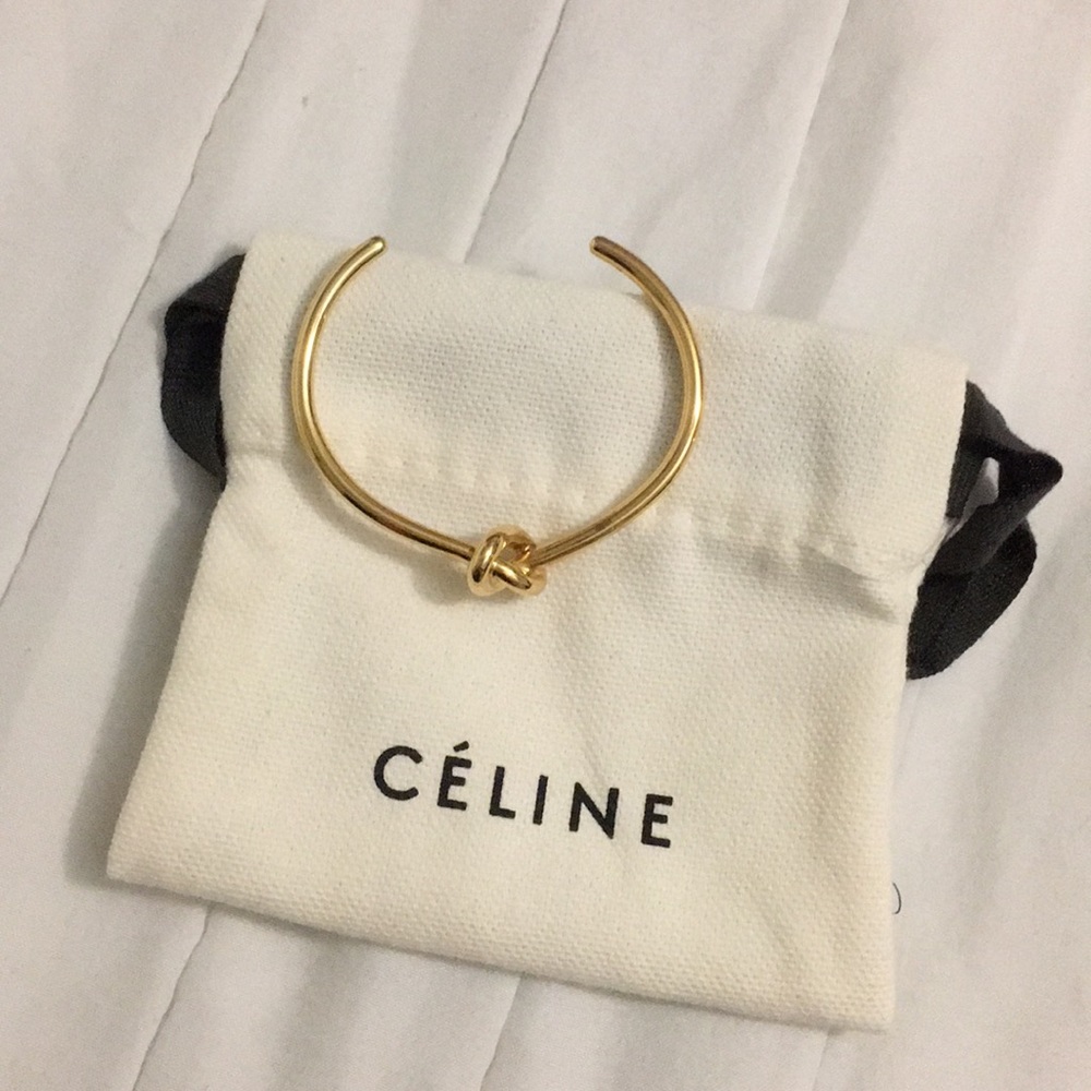 Celine gold knot bangle
